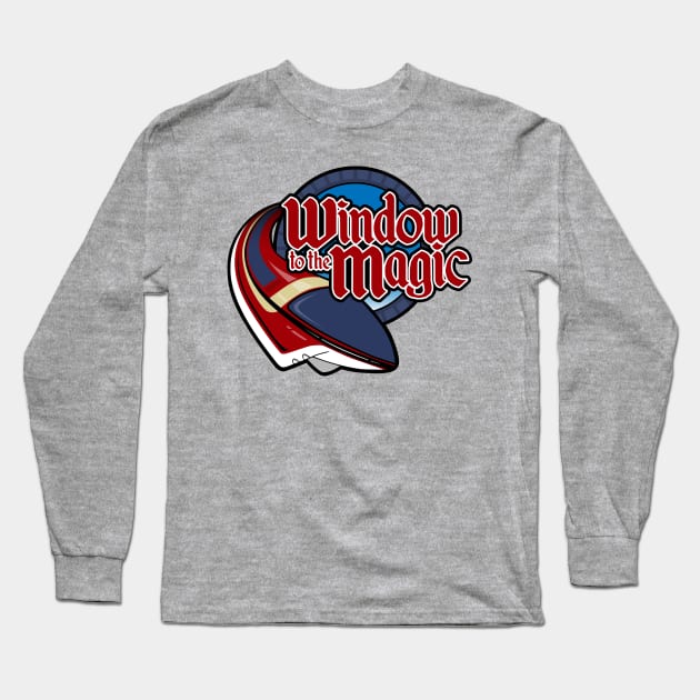 Modern WTTM Monorail Logo Long Sleeve T-Shirt by The Window to the Magic Podcast